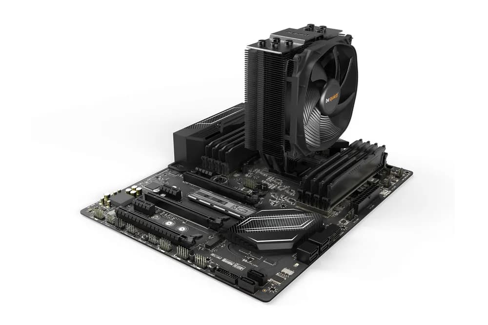 COOLER be quiet "Dark Rock Slim",racire aer, Ø6 mm×4 pcs heatpipe, skt. Intel LGA 1700/1200/115x/2066/2011-v3 AMD AM5/AM4, fan 120mm, 1500 rpm, conectare 4-pin PWM, LED, "BK024" — miniatură