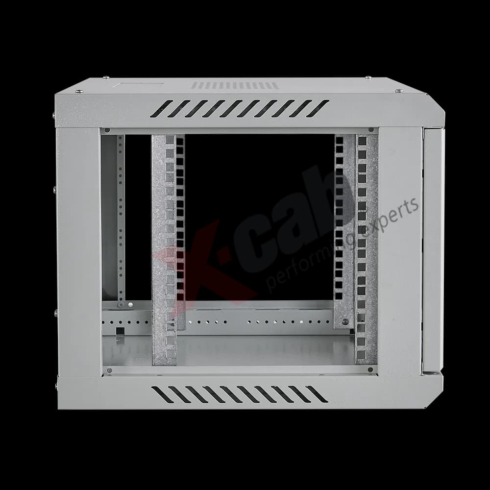 Cabinet metalic de perete 19", tip rack wallmount, 6U 600x600 mm, Xcab S Gri "Xcab-6U60S.7035" — miniatură