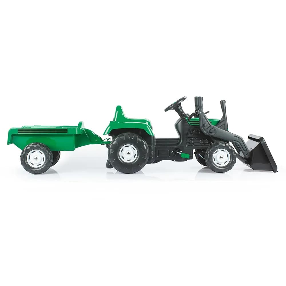 Tractor excavator cu pedale si remorca Ranchero 171cm - Dolu — miniatură