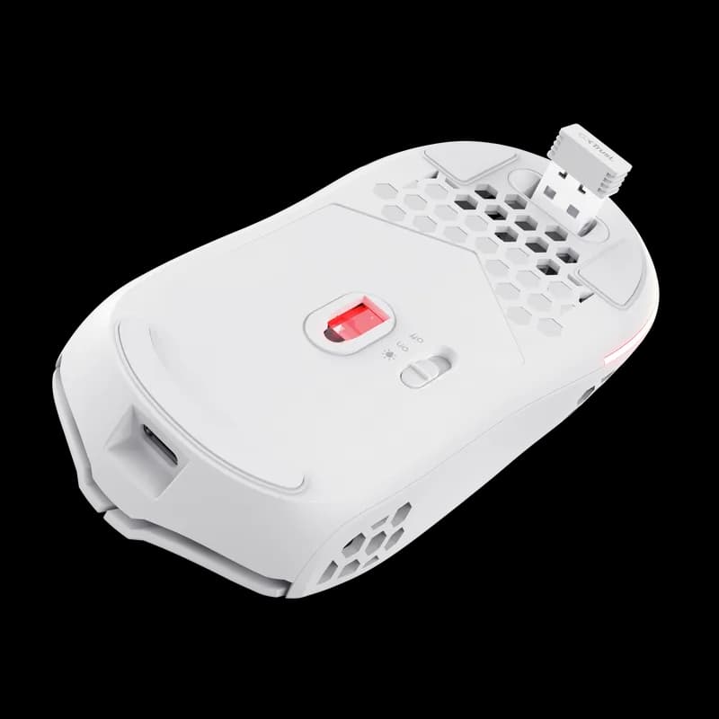 Mouse Gaming Wireless Trust GXT 929 Helox, 4800 dpi, Alb — miniatură