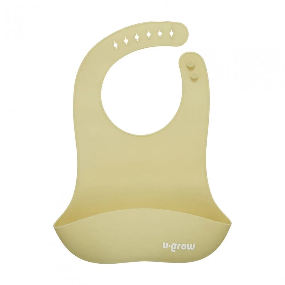 Set diversificare 5 piese silicon : baveta, bol, farfurie, lingurita si furculita, olive, U-Grow — miniatură