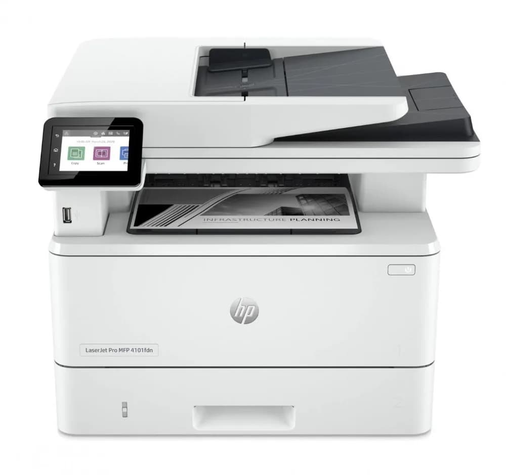 Multifunctional laser mono HP Laserjet 4102DW, dimensiune A4 (Printare,Copiere, Scanare), Duplex, viteza 40ppm, rezolutie max 1200 x 1200dpi,procesor 1200Mhz, memorie 512MB RAM, alimentare hartie 350 coli, + 50coli DADF, limbaj de printare HP PCL 6, HP PCL 5e, HP postscriptlevel 3emulation, PDF