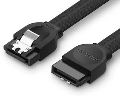CABLU de date Ugreen, "US217", SATA 3(T) la SATA 3(T), 0.5m, negru "30796" - 6957303837960