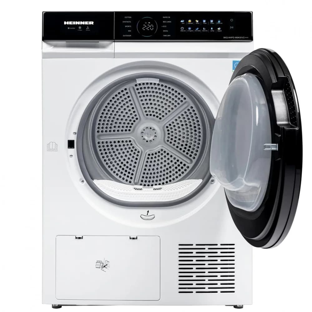 Uscator de rufe HEINNER HHPD-M9K5IVC+++, 9 kg, Inverter, Clasa: C, Alb — miniatură