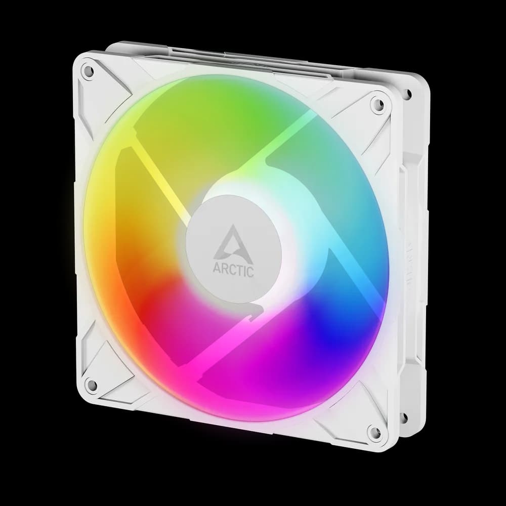 Ventilator Arctic "P14 Pro A-RGB", 140mm, 400 - 2500 RPM, FDB, 110 cfm, 4-Pin Fan Plug + 4-Pin Socket, lungime cablu 400 mm + 80 mm Daisy-Chain, alb, "ACFAN00318A" - 4895265000423 — miniatură