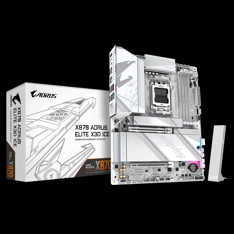 Placa de baza Gigabyte X870 AORUS ELITE X3D ICE, Socket AM5, DDR5, ATX