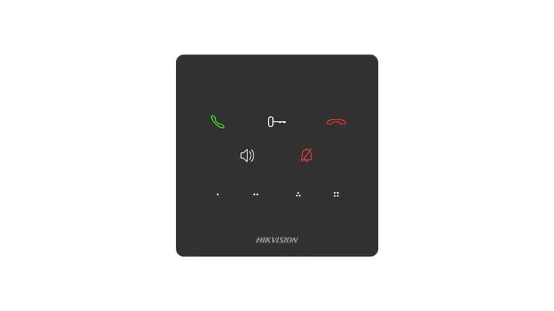 Post interior interfon audio Hikvision DS-KH6000-E1, 9 butoane, microfon inclus, difuzor inclus, interfata: 1 RJ-45 100 Mbps, alimentare:IEEE802.3af, Standard PoE,12 VDC, temperatura de functionare: -10 °C to 50 °C