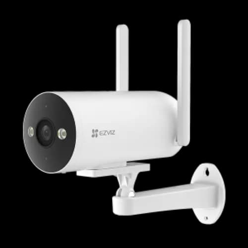 CAMERA BULLET EZVIZ 4G 4MP IR 30M H5 4G, Senzor CMOS de scanare progresivă de 1/2.8", Lentila: 4mm@F1.6, IR 30M, Unghiul PT:  view angle: 102°(Diagonal), 86°(Horizontal), 46° (Vertical), Compresie: H.265 / H.264, Alimentare: DC 12V/1A 7W Conectivitate: 4G LTE cu Nano SIM sau Cablu RJ45 Ethernet