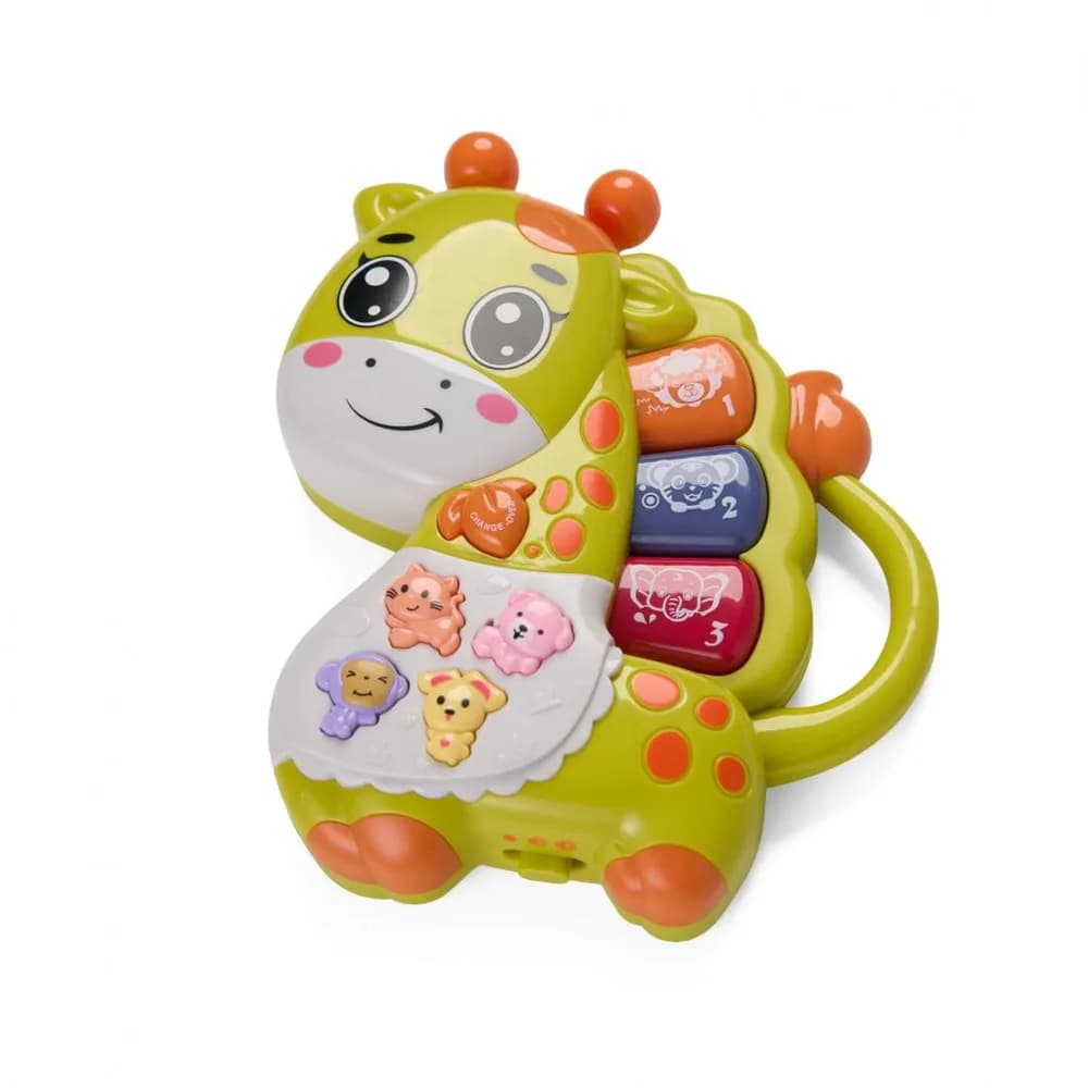 JUCARIE GIRAFA CU LUMINI SI SUNETE, DIVERSE CULORI, MOMKI — miniatură