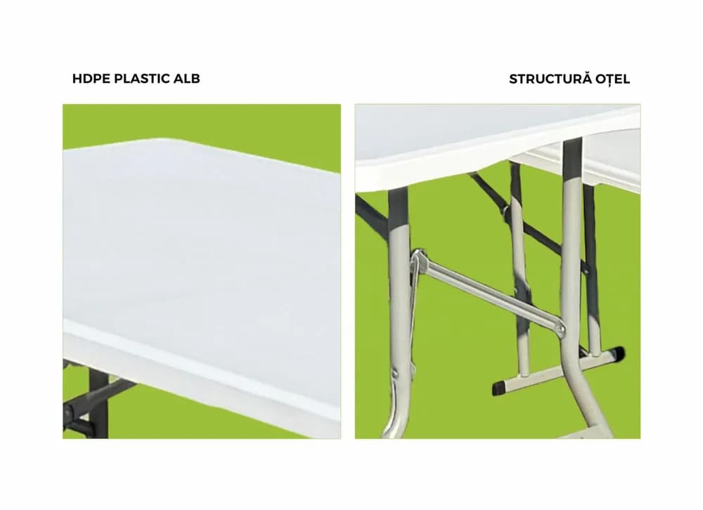 HEINNER SET MASA CU 2 BANCI PLASTIC PLIABILE — miniatură