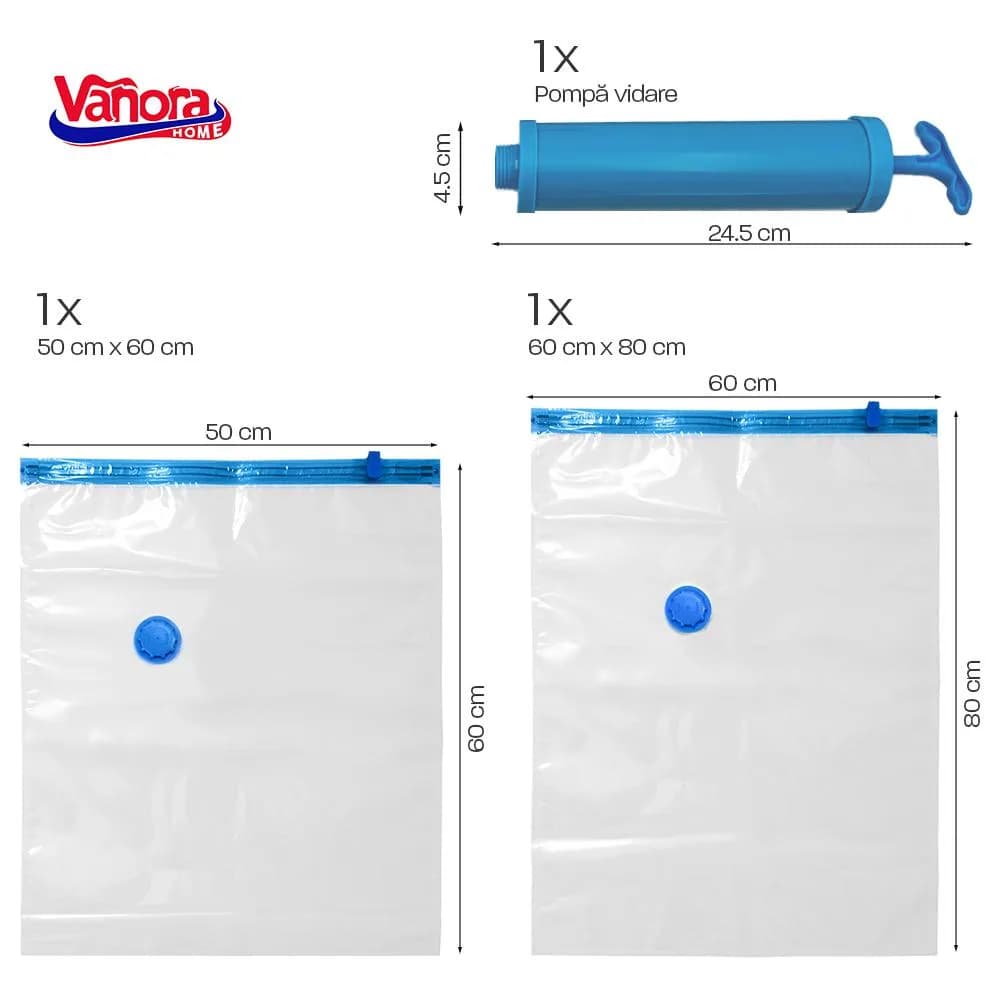 SET 3 PIESE PENTRU VIDARE CU POMPA, VANORA HOME — miniatură