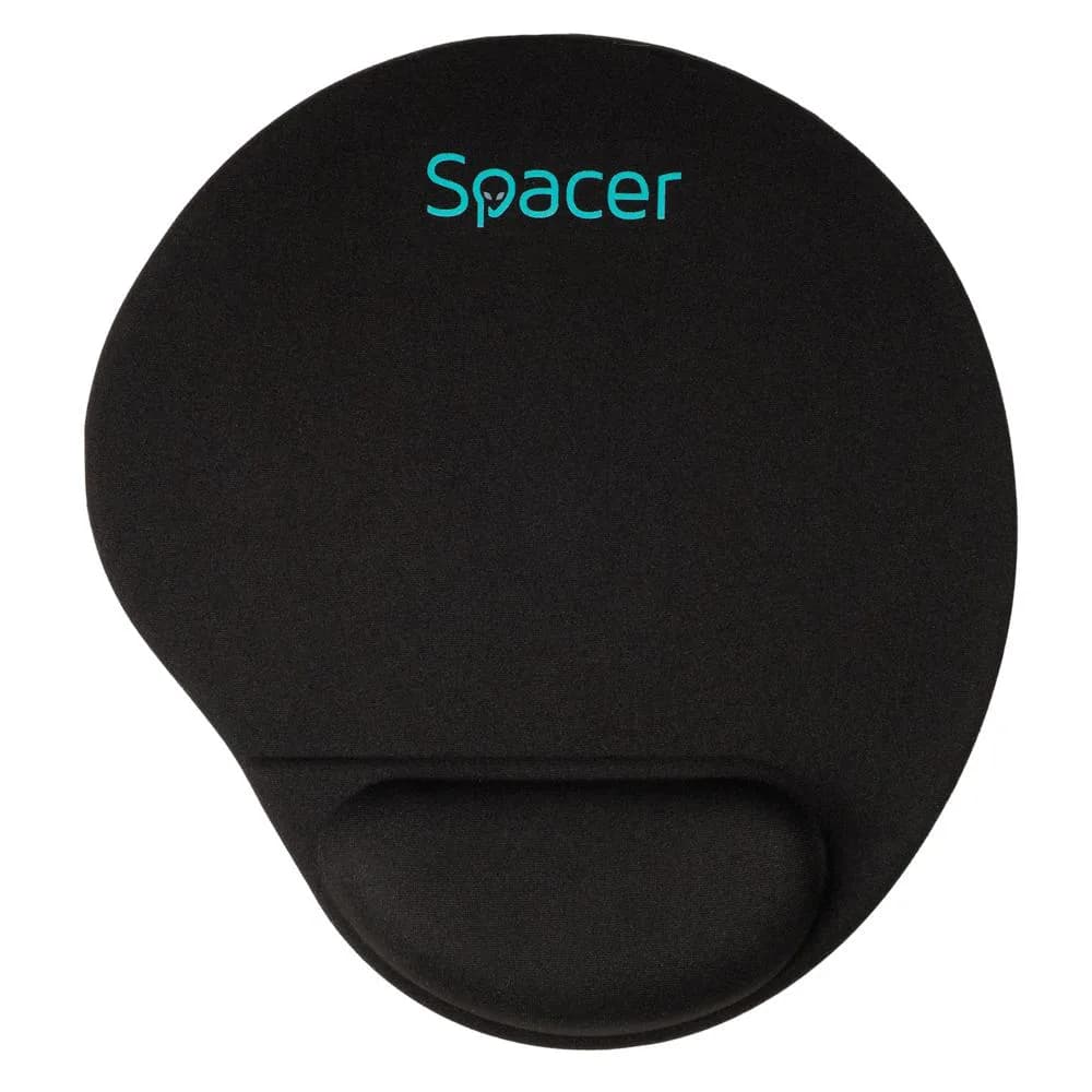 Mousepad Gaming SPACER SPMP-PAD-GEL-BK, 240 x 220 mm, Negru — miniatură