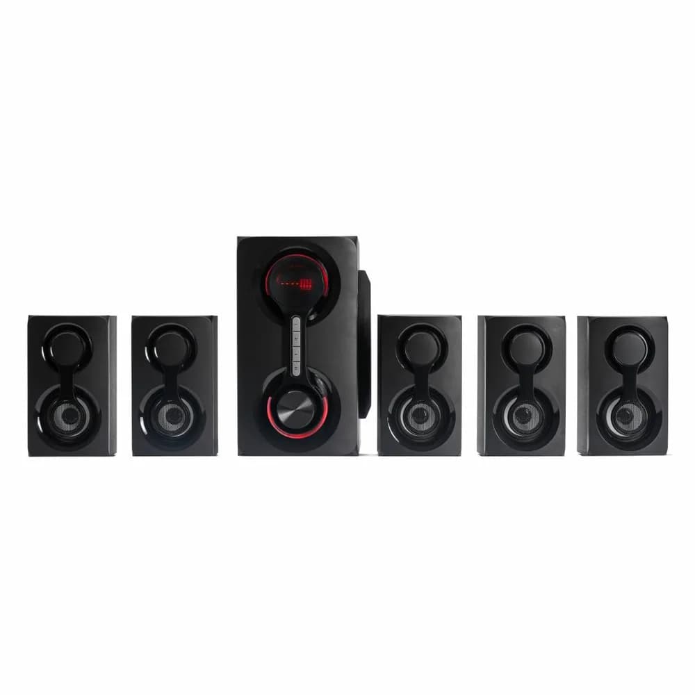 Boxe Serioux 5.1 SoundRise 51105W, putere totala 105W RMS, tip 5.1, sateliti 5 x 15W, subwoofer 30W, Conectivitate: Bluetooth, USB, AUX, SD, Radio FM, negre, SRXS-51105W