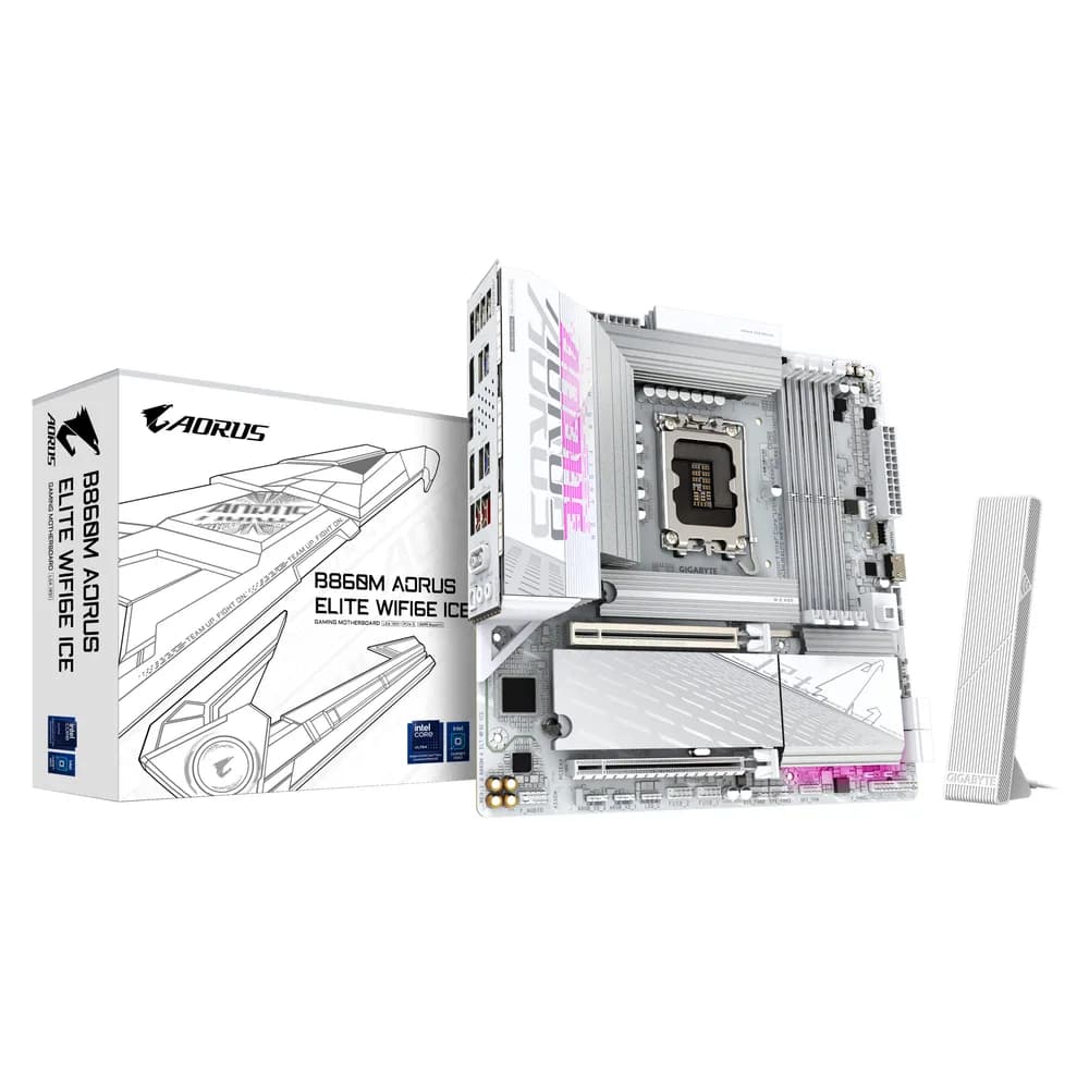MB B860 S1851 MATX/B860M A ELT WF6E ICE GIGABYTE "B860M A ELT WF6E ICE 1.0"