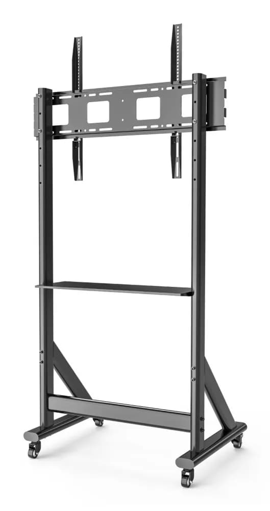 Stand TV mobil pe roti, raft pentru dispozitive multimedia, 55 - 100 inch, reglabil, negru, Techly, ICA-TR7412 "ICA-TR7412" — miniatură
