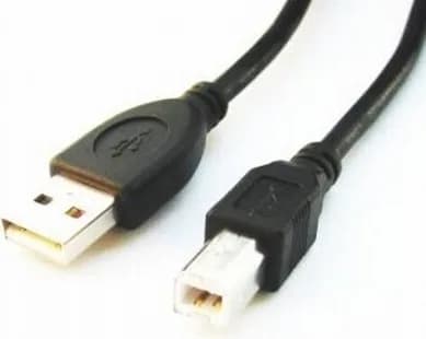 CABLU USB GEMBIRD pt. imprimanta, USB 2.0 (T) la USB 2.0 Type-B (T), 4.5m, conectori auriti, negru, "CCP-USB2-AMBM-15" — miniatură