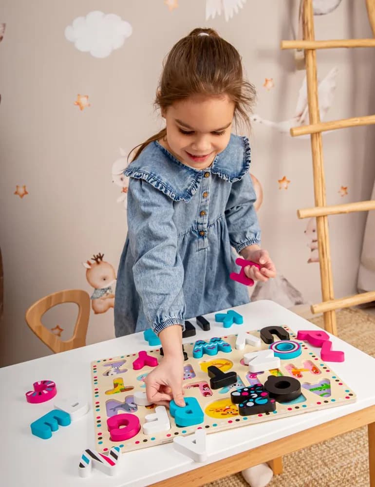 PLACA DE SORTARE ABC, JUCARIE LEMN — miniatură