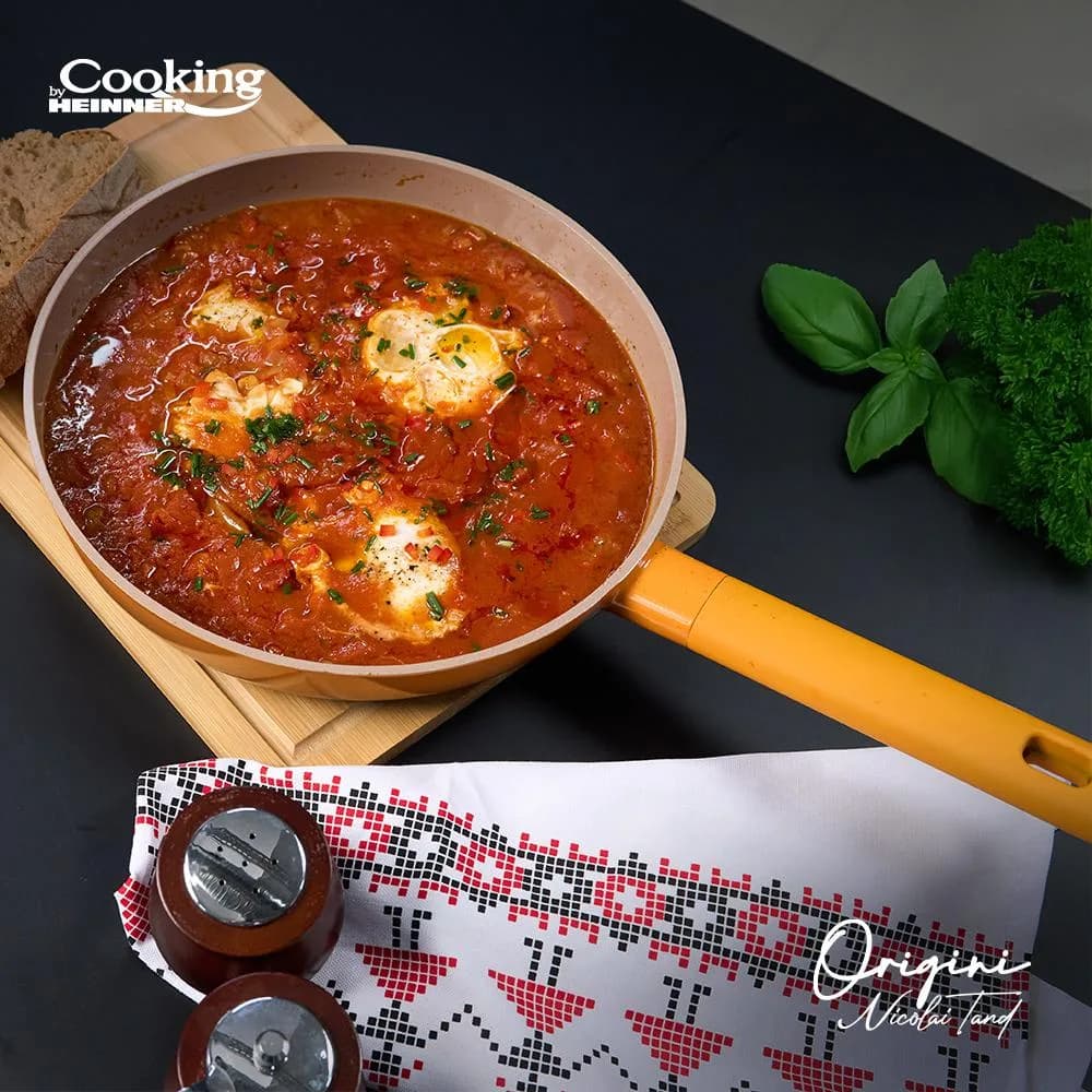 TIGAIE ALUMINIU TURNAT + CAPAC 26x5CM, NICOLAI TAND, ORIGINI, COOKING BY HEINNER — miniatură