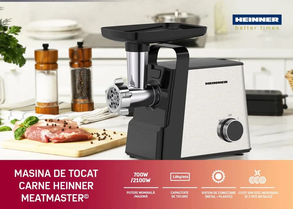 MASINA DE TOCAT HEINNER MEATMASTER HMG-2100SS3 — miniatură