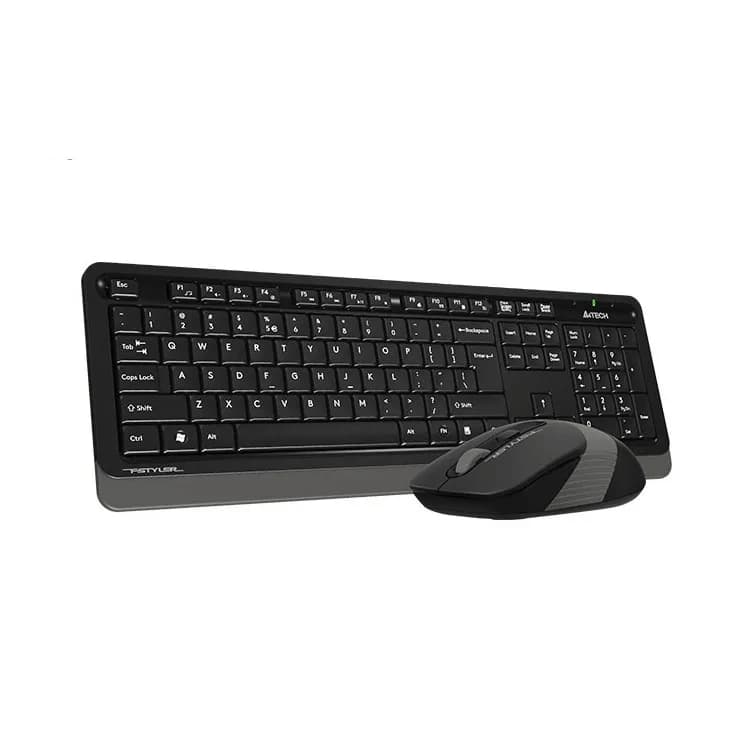 Kit wireless tastatura si mouse A4Tech FG1010, taste numerice, gri — miniatură