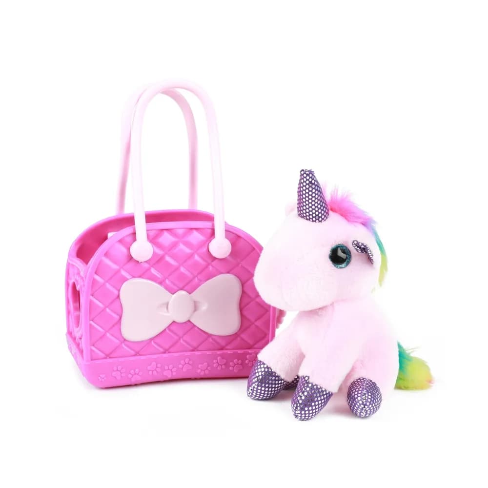 Unicorn din plus, cu gentuta - Toi-Toys — miniatură