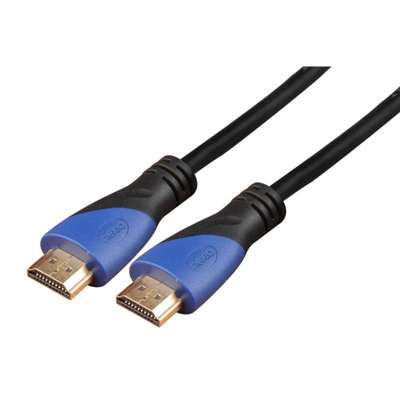 Cablu HDMI, V1.4, tata-tata, 4K@30hz, 1080P, High Speed Ethernet, contacte aurite, 3m, Negru, Nexio "NX-VN-HD04-3M"
