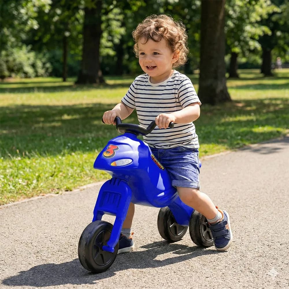 Motocicleta fara pedale, albastra - ROBENTOYS — miniatură