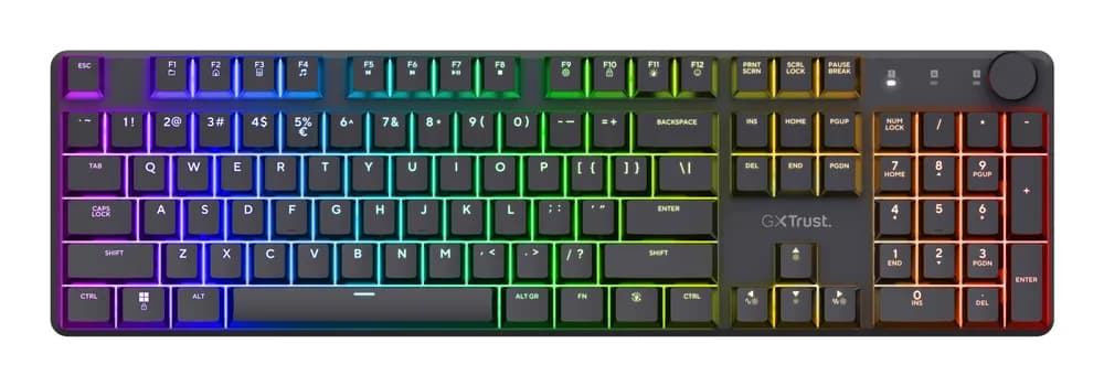 Tastatura Mecanica Gaming Trust GXT 868 Torix, Wireless, Negru — miniatură
