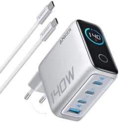 Alimentator retea Anker, 140W, fast charge, 3 x USB-C, 1 x USB-A, argintiu, "B2697G41" - 0194644289607