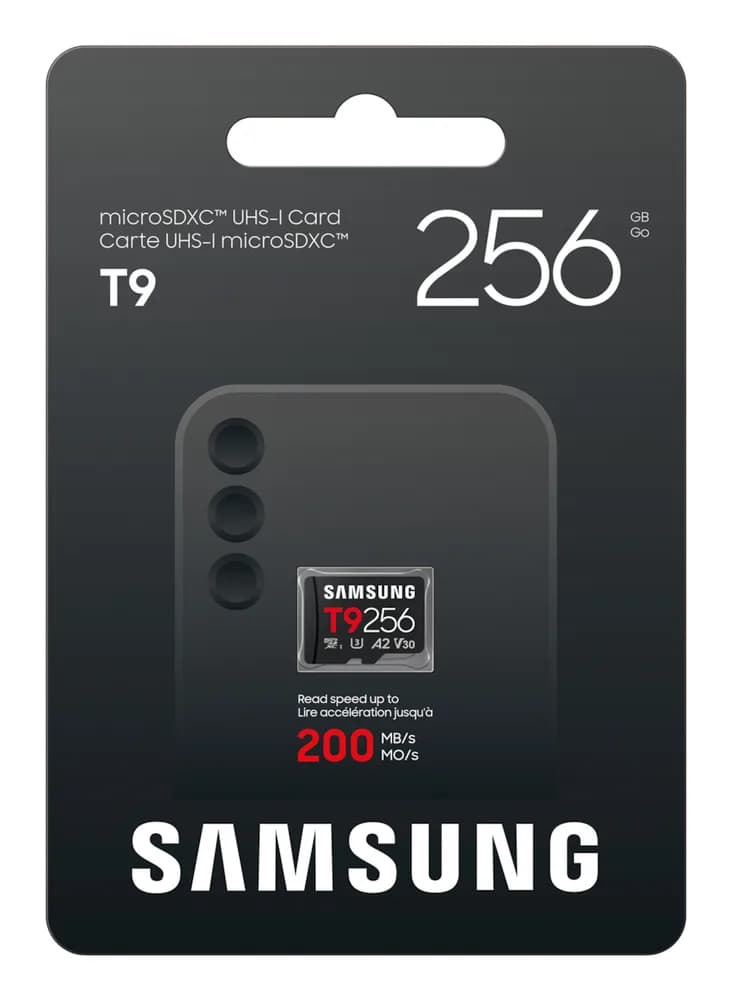 SAMSUNG T9 microSD memory card 256GB up to 200MB/s read and 130MB/s write "MB-MH256T/WW" — miniatură