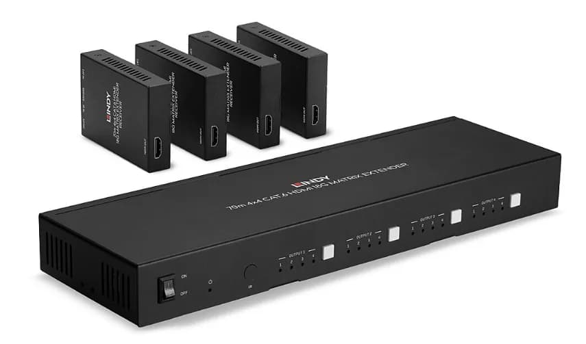 Extender matriceal IR HDMI 4K60 4x4 Cat.6, 70 m, Lindy 38328