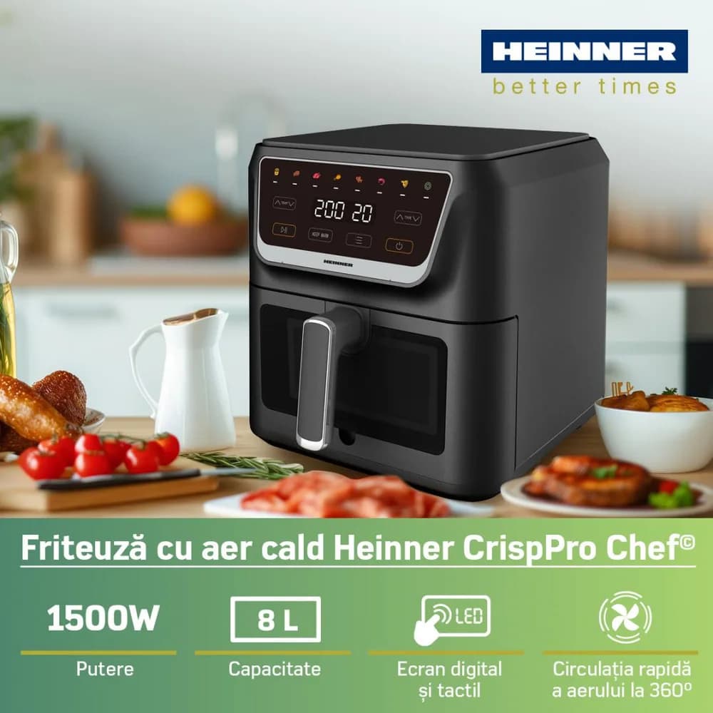 FRITEUZA CU AER CALD HEINNER CRISPPRO CHEF HAF-H8BK1700 — miniatură