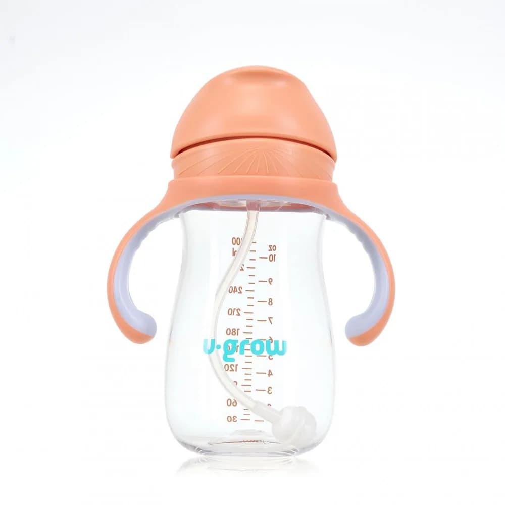 Cana cu pai tritan, orange, 300ml, U-Grow — miniatură