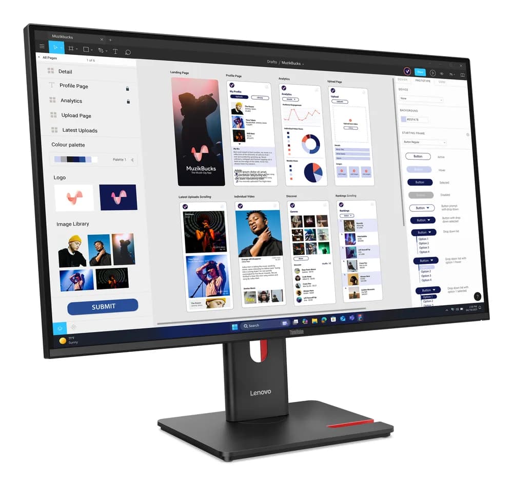 ThinkVision T32UD-40 31.5" UHD IPS 3Y"64B0GAT1EU" — miniatură