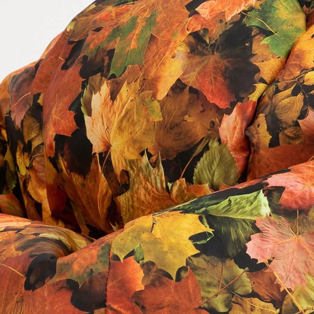 Seninătate sezonieră: Puf cu imprimeu de natură – 62cm x 62cm x 70cm — miniatură