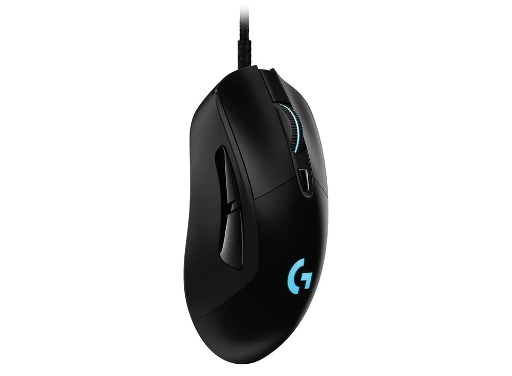 MOUSE LOGITECH, "G403 HERO", gaming, cu fir, USB, optic, 16000 dpi, butoane/scroll 6/1, iluminare, butoane programabile, negru, "910-005632" — miniatură