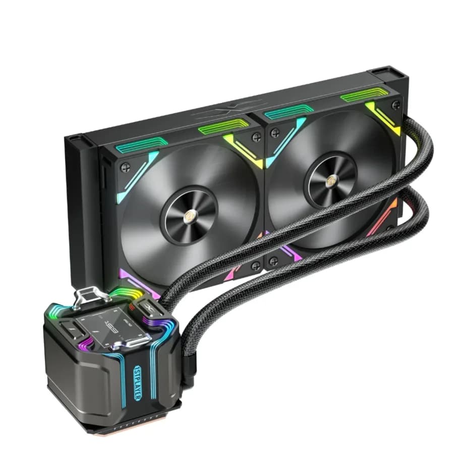 Cooler Procesor 1stPlayer X-Starship 240-bk, Lichid, 12 cm, 2 ventilatoare, aRGB