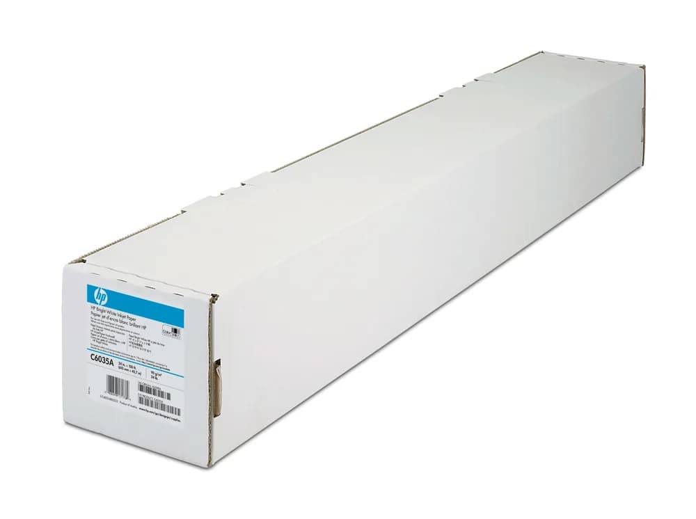 HP Bright White Inkjet Paper 4.7 mil , 90 g/m² (24 lbs) , 610 mm x 45.7 m — miniatură