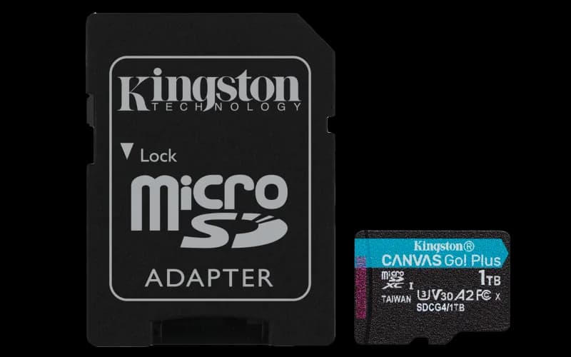 Card de memorie Kingston Canvas Go Plus Micro-SDXC, 1 TB, Clasa 10 + Adaptor