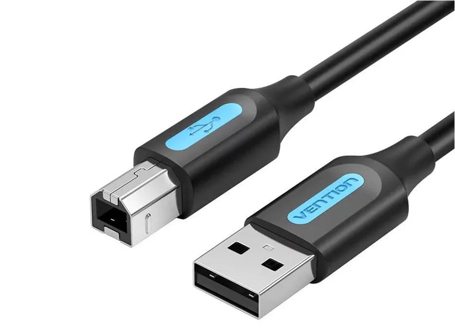 Cablu USB pt. imprimanta Vention, USB 2.0 (T) la USB 2.0 tip B (T), 1m, invelis PVC, negru, "COQBF" - 6922794748552