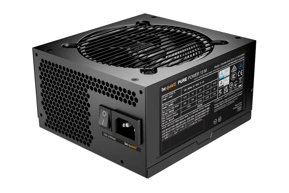 SURSA be quiet "PURE&nbsp;POWER 13 M", 850W, certificare 80 Plus Gold, modulara, LLC + SR + DC/DC, fan 120mm, negru, "BP027EU" — miniatură