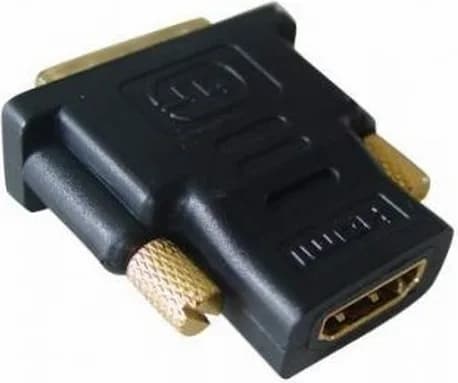 ADAPTOR video GEMBIRD, DVI-D SL (T) la HDMI (M), conectori auriti, black, "A-HDMI-DVI-2"
