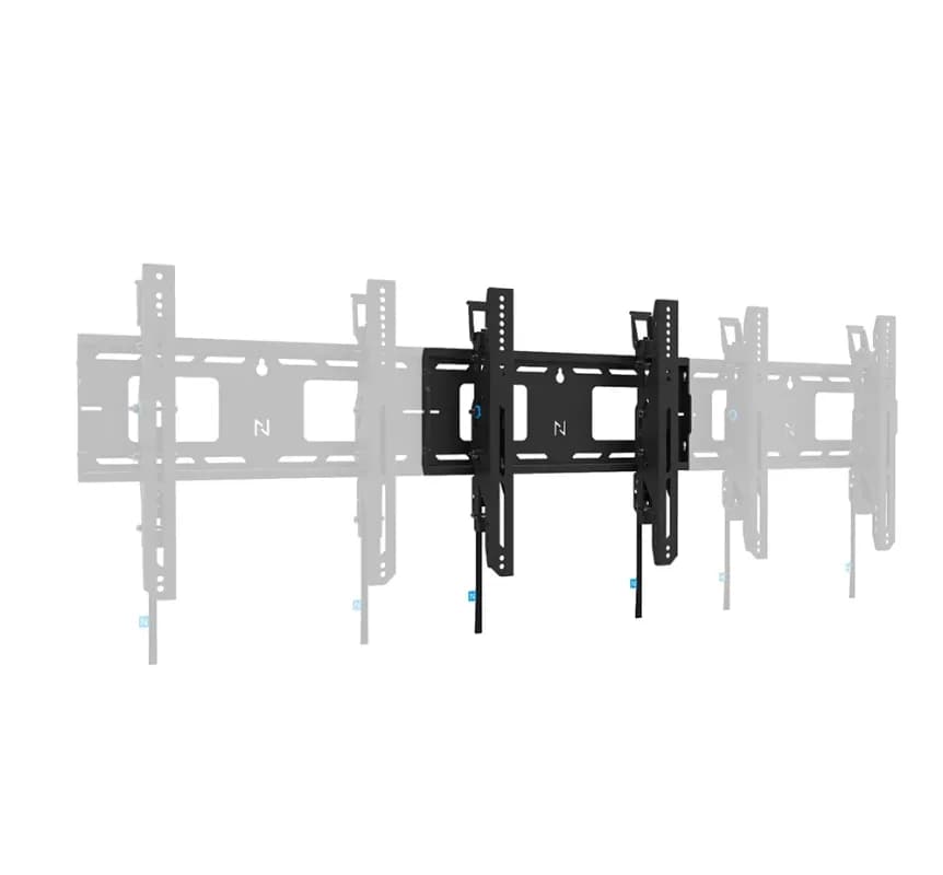 Suport perete Neomounts heavy duty, pentru display-uri interactive si ecrane grele de pana la 32-75", sistem de prindere VESA 400x400, greutate maxima suportata 100, cu inclinatie +15°, -15°, distanta fata de perete 9.3cm, cu sistem ce permite prinderea/desprinderea usoara a display-ului — miniatură
