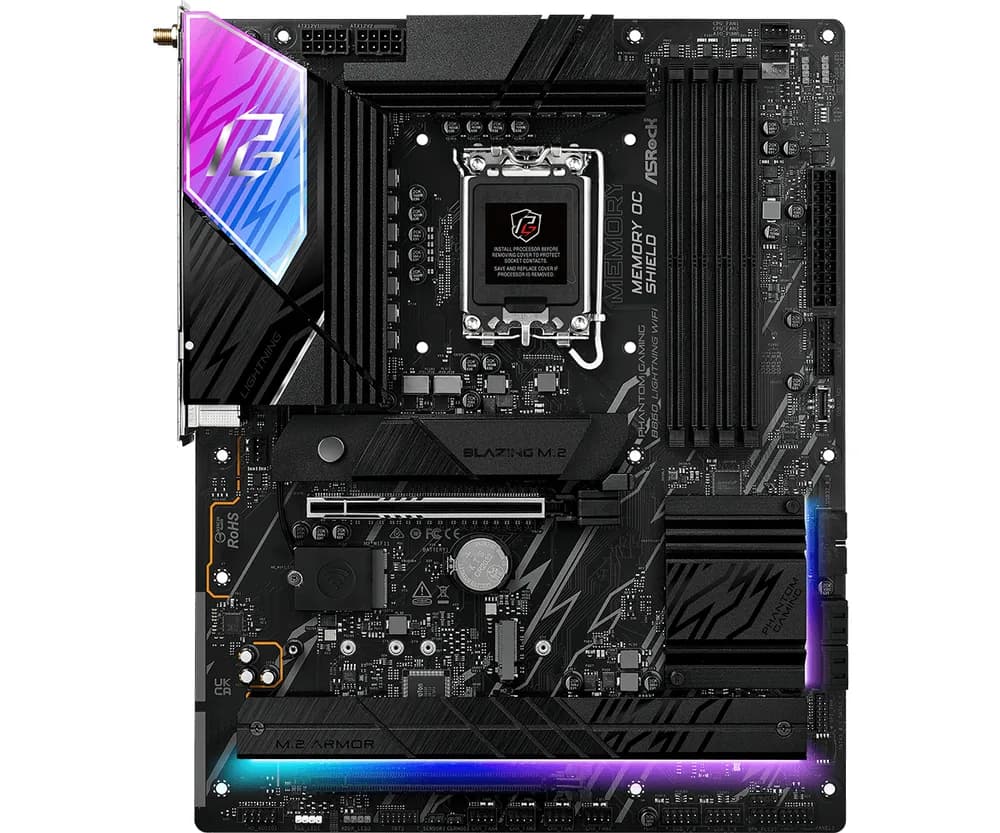 Placa de baza ASRock B860 Lightning WiFi 1851 ATX HDMI/DP/USB-C DDR5 "90-MXBR2-A0UAYZ" — miniatură