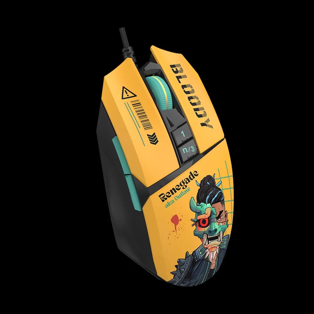 Mouse A4Tech, gaming, Bloody RGB Animation Backlit USB Renegade Sunset, "W63Max Renegade Sunset" 4711421 000529 — miniatură