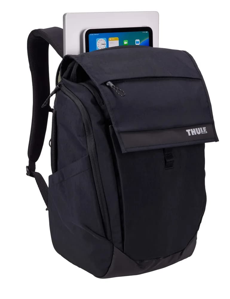 RUCSAC THULE, pt. notebook de max. 15.6 - 17 inch, 1 compartiment, buzunar frontal x 2 | buzunar lateral x 2 | buzunar dorsal x 2, waterproof, nylon, negru, "PARABP3216BLACK" / 3205014