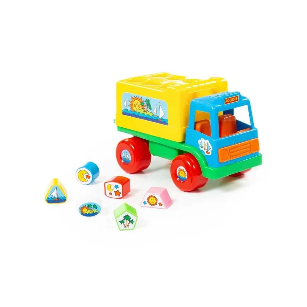 Camion educativ+forme, 26x16x17 cm, Cavallino — miniatură