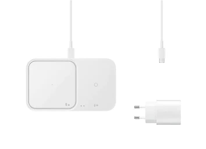 Wireless Charger Duo 15W Super Fast Wireless Charge; White "EP-P5400BWEGEU"