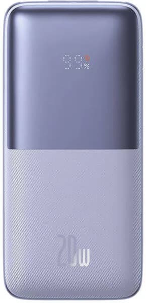 POWER BANK Baseus Bipow Pro, 10000mAh, PD 20W, 2 x USB; 1 x USB Type-C, digital display pt. status baterie, include cablu USB la USB Type-C de 30 cm, violet "PPBD040205" - 6932172614591