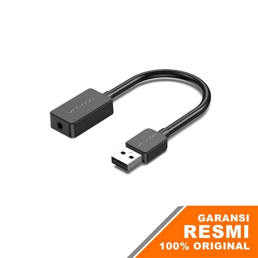 PLACA de SUNET Vention, extern, 2.1, interfata USB 2.0 (T) la 3.5mm Jack (M), cablu 0.15cm, negru, "CDZB0"